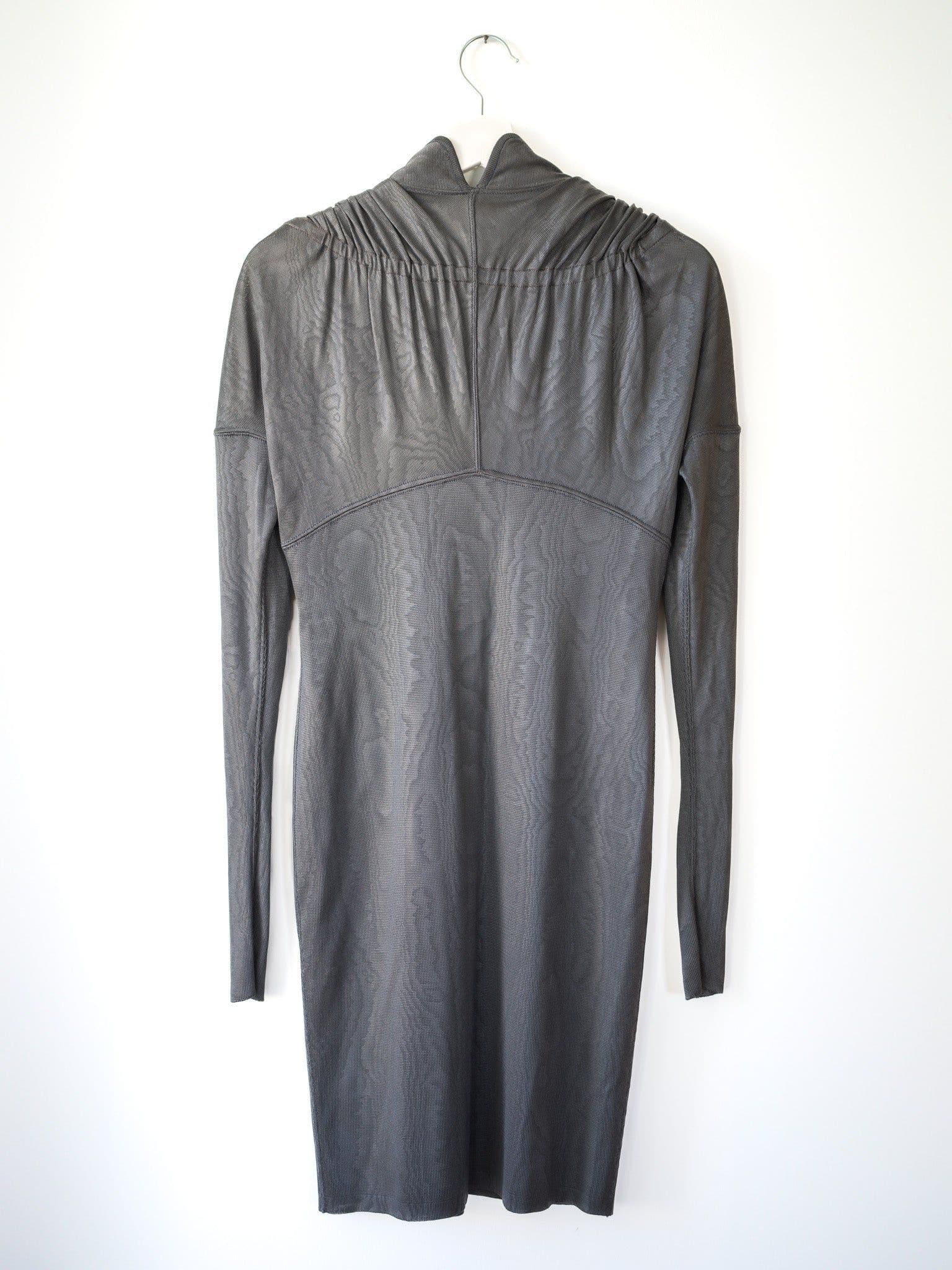 Alaïa srebrna sukienka vintage AW1986 M