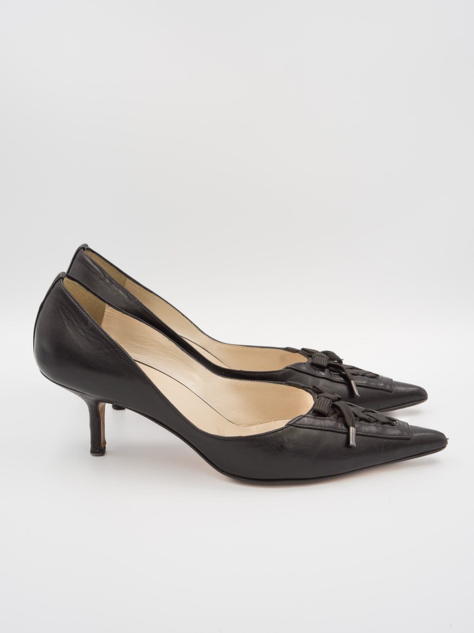 Dior Addict czarne czółenka z motywem gorsetu (39)