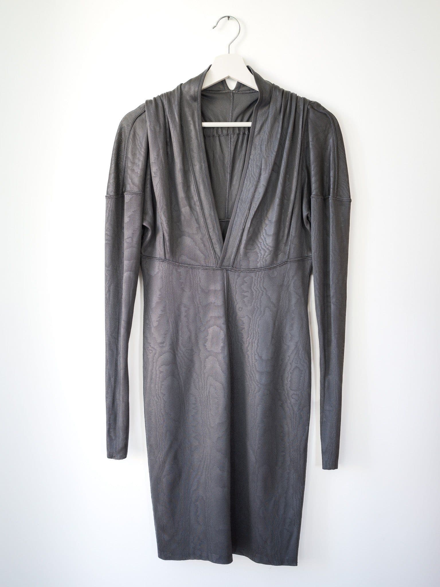 Alaïa srebrna sukienka vintage AW1986 M